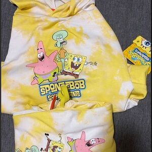 No longer made Nickelodeon SpongeBob Yellow Tie-Dye Hoodie and Jogger Set.